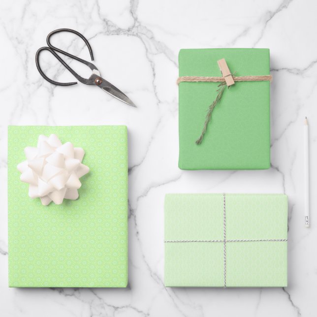 Hoja De Papel De Regalo Verdant Green Craft Paper Set One (Anverso)