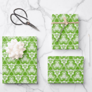 Hoja De Papel De Regalo Verde alegre