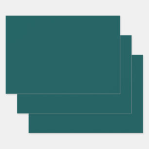 Hoja De Papel De Regalo  Verde azulado oscuro (color sólido) 