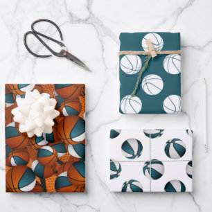 Hoja De Papel De Regalo verde azulados colores de equipo blanco felicitaci