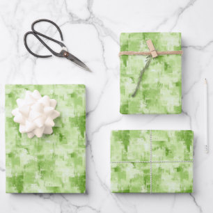 Hoja De Papel De Regalo Verde de primavera abstracto