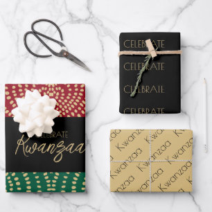 Hoja De Papel De Regalo Verde negro rojo