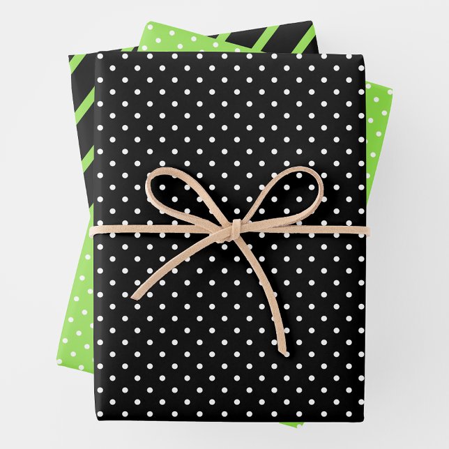 Hoja De Papel De Regalo Verde, Negro y Blanco (Subido por el creador)