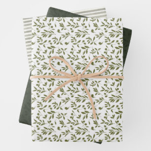 Hoja De Papel De Regalo Verde oliva 'Martini' 