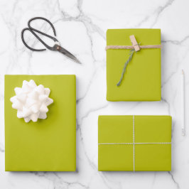 Hoja De Papel De Regalo Verde Simple Chartreuse Sólido Color Plano