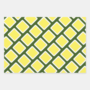 Hoja De Papel De Regalo Verde y amarillo