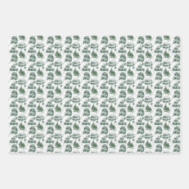Hoja De Papel De Regalo Viaje en coche Navidades de vacaciones en la isla