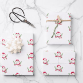 Hoja De Papel De Regalo Vibra con el patrón de Navidades navideños de Sant