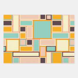 Hoja De Papel De Regalo Vibrant abstract pattern with rectangles