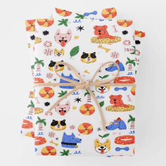 Hoja De Papel De Regalo Vibrant Animal Pattern Designs 