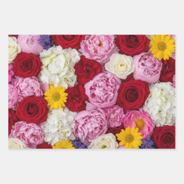 Hoja De Papel De Regalo Vibrant Summer Floral Bouquet