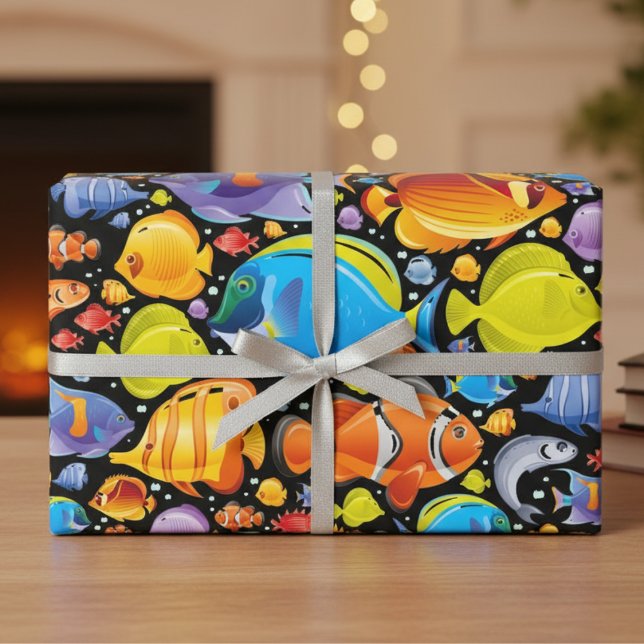 Hoja De Papel De Regalo Vibrante Ocean Adventures Wraping Paper Set (Vibrant Ocean Adventures Wrapping Paper Set)