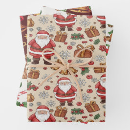 Hoja De Papel De Regalo Victorian Watercolor Santa Christmas Collection