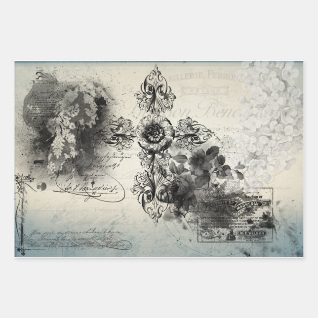 Hoja De Papel De Regalo Victoriano de época (Anverso)