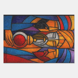 Hoja De Papel De Regalo Vidrieras Modernas Tres Reyes Magos