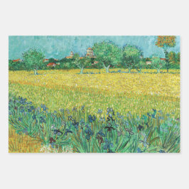 Hoja De Papel De Regalo Vincent van Gogh - Campo con irlandeses cerca de A