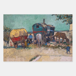 Hoja De Papel De Regalo Vincent Van Gogh - Caravanas, campo gitano cerca d