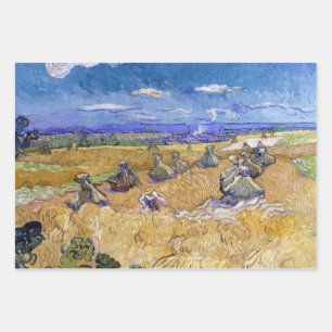 Hoja De Papel De Regalo Vincent van Gogh - Cuestas de trigo con raperos