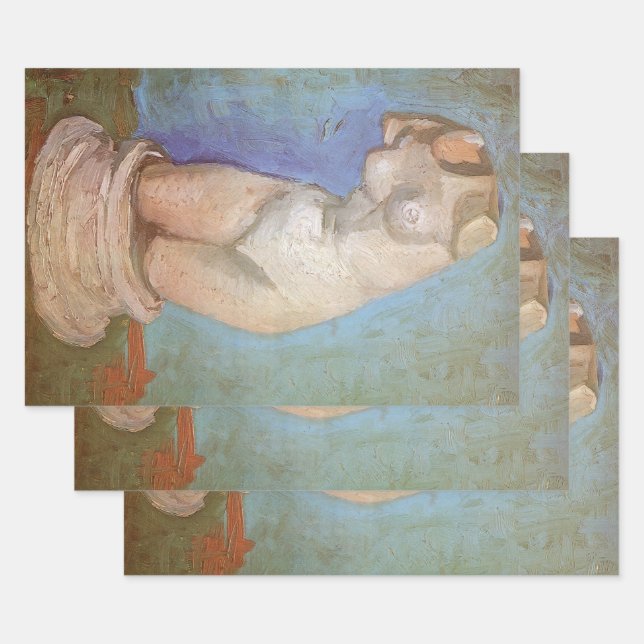 Hoja De Papel De Regalo Vincent van Gogh - Estatuilla de yeso torso femeni (Set)