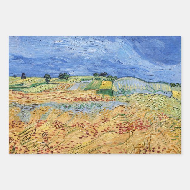Hoja De Papel De Regalo Vincent van Gogh - Los campos / Llanura en Auvers (Anverso)