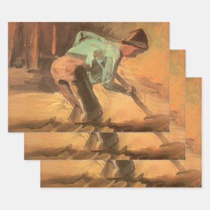 Hoja De Papel De Regalo Vincent van Gogh - Man Stooping w Stick o Spade
