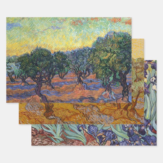 Hoja De Papel De Regalo Vincent Van Gogh Olive Grove Impresionsionism Art (Set)