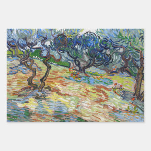Hoja De Papel De Regalo Vincent van Gogh - Olivos: Cielo azul brillante