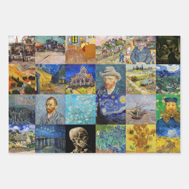Hoja De Papel De Regalo Vincent van Gogh - Piquetas maestras del mosaico (Anverso)