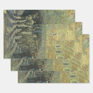 Hoja De Papel De Regalo Vincent van Gogh - Prisioneros ejercitándose