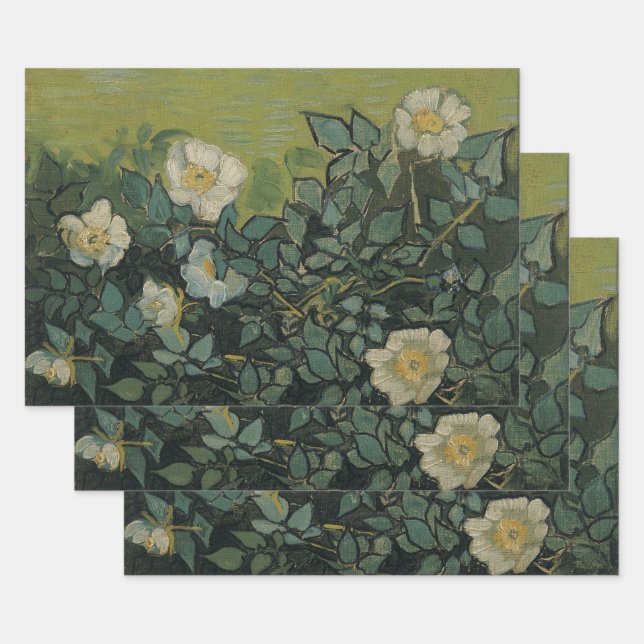 Hoja De Papel De Regalo Vincent van Gogh - Rosas silvestres (Set)