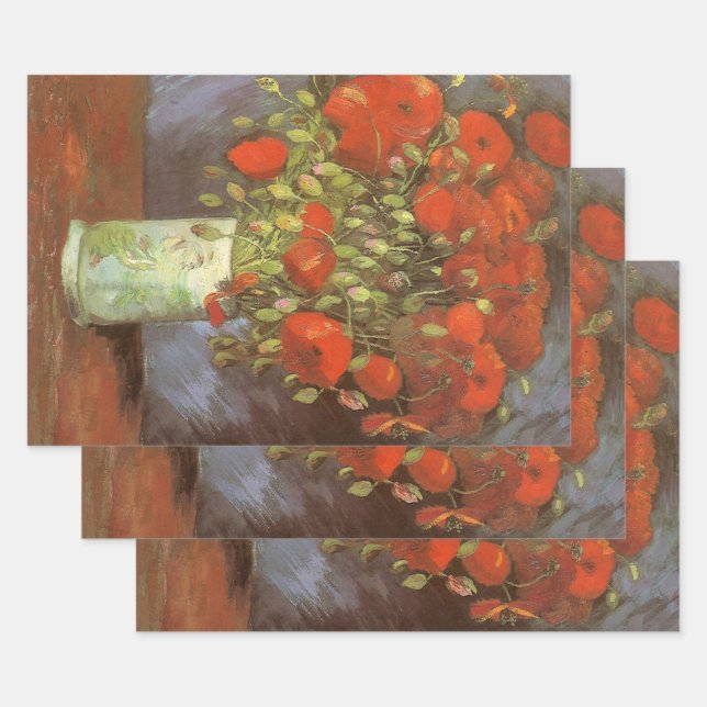 Hoja De Papel De Regalo Vincent van Gogh Still Life Vase con los lapiceros (Set)