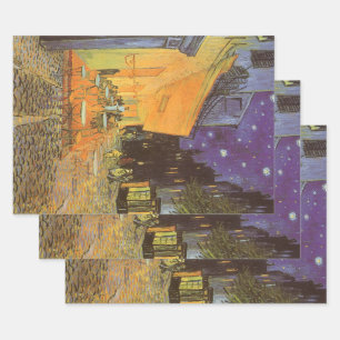 Hoja De Papel De Regalo Vincent van Gogh - Terraza de café por la noche