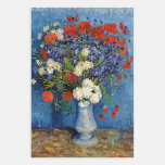 Hoja De Papel De Regalo Vincent van Gogh - Vase con Cornflowers & Poppies<br><div class="desc">Vase con Cornflowers y Poppies - Vincent van Gogh,  Oil on Canvas,  1887,  París</div>