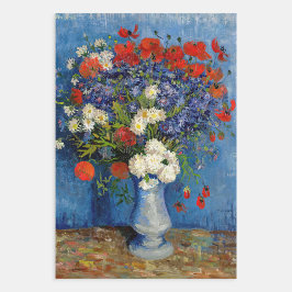 Hoja De Papel De Regalo Vincent van Gogh - Vase con Cornflowers & Poppies