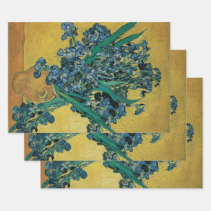 Hoja De Papel De Regalo Vincent van Gogh - Vase con fondo amarillo irlandé