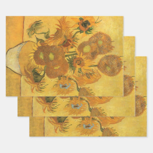 Hoja De Papel De Regalo Vincent van Gogh - Vase con quince girasoles