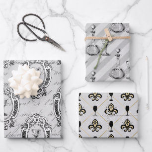 Hoja De Papel De Regalo Vino de París