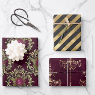 Hoja De Papel De Regalo Vino Tinto Francés