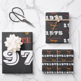 Hoja De Papel De Regalo Vintage 1975 Limited Edition 50th Birthday Retro