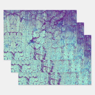 Hoja De Papel De Regalo Vintage antigua morada Verde azulada textura de fo