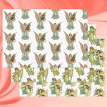 Hoja De Papel De Regalo Vintage Christmas, 3 different Victorian Angels<br><div class="desc">Vintage illustration Christmas religious holiday images featuring three different Victorian angel scenes. An angel with wings and wearing a crown or tiara holding a lit candle and a fir tree. An angel Victorian Era die cut of Gloria in Excelsis Deo is Latin for Glory to the God in the Highest....</div>