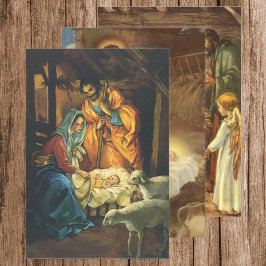 Hoja De Papel De Regalo Vintage Christmas Nativity Scenty Variety Pack