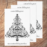 Hoja De Papel De Regalo Vintage Christmas Tree Decorative Victorian Scroll<br><div class="desc">Easy to customize wrapping paper sheets,  add your own special holiday message! Customize further to add a background color.
Vintage illustration Merry Christmas holiday image featuring a beautiful,  elegant,  black and white Victorian decorated Christmas tree with scroll details. A simple yet sophisticated design. Season's Greetings and Happy Holidays!</div>