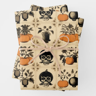 Hoja De Papel De Regalo Vintage Creepy Touch Halloween