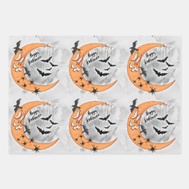 Hoja De Papel De Regalo Vintage Dark Gothic Flamingo Skeleton Halloween