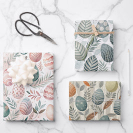 Hoja De Papel De Regalo Vintage Easter Eggs