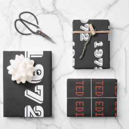 Hoja De Papel De Regalo Vintage edición limitada de 1972 50º regalo de cum