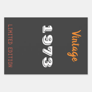 Hoja De Papel De Regalo Vintage edición limitada de 1973 50th Birthday Gif