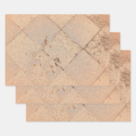 Hoja De Papel De Regalo Vintage Harlequin inspiró a la luz Sepia vieja tex