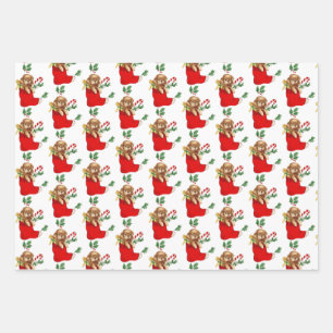 Hoja De Papel De Regalo Vintage navideño